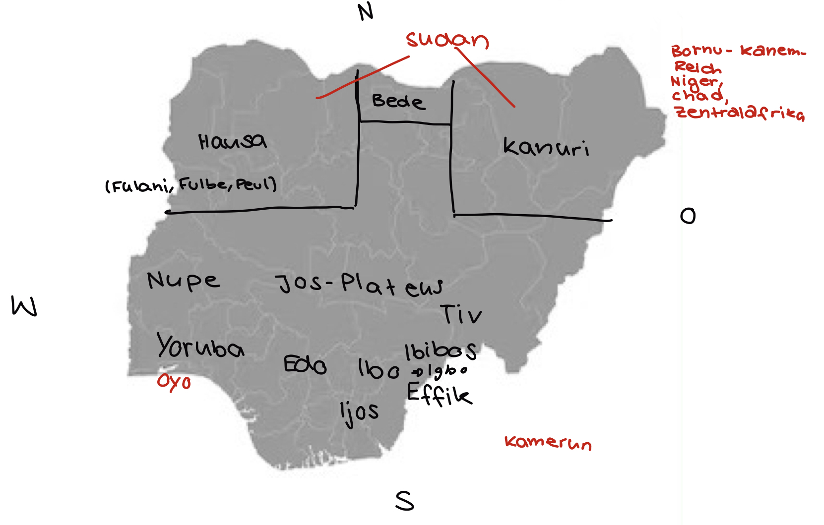 Spaltung Nord- und Südnigeria
